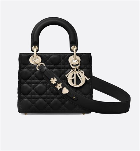 lady dior small lamb black|lady dior mini lambskin bag.